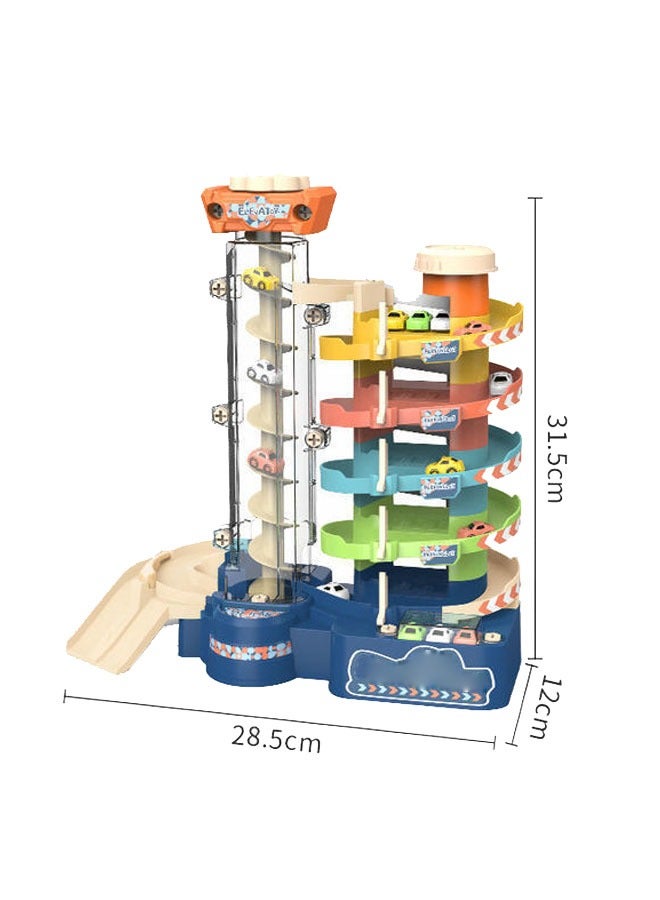Lasola Kids Garage Toy Set, Race Car Toy for Boys, Garage Track Set with 5 Cars, Fun Creative Car Ramp Track Toys, Kids Ages 3+Toddlers Building Track Car Playset Parking Lot Toys Birthday Gifts Party Games - Image 2